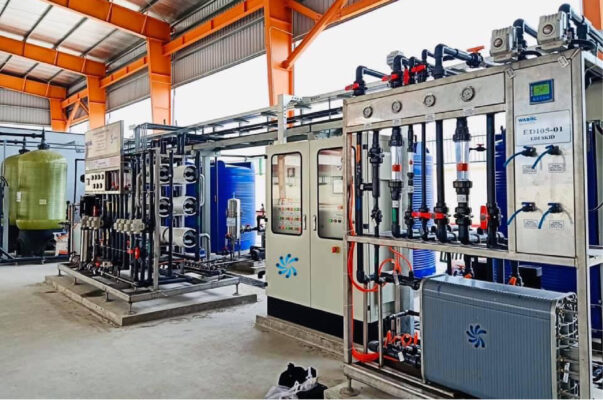 a large factory with many machines
